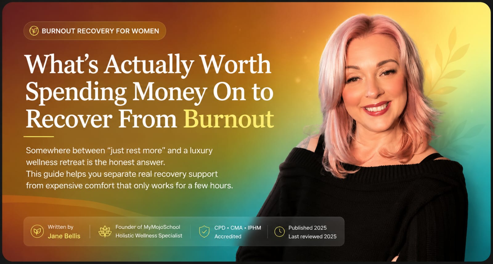 Woman thoughtfully considering what is worth spending money on for burnout recovery