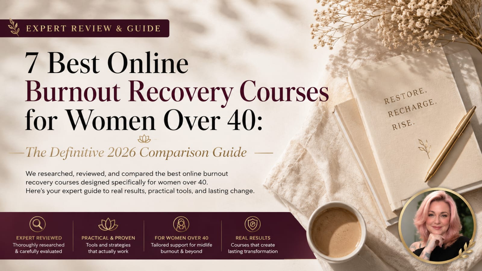 Best online burnout recovery courses for women over 40 cover image