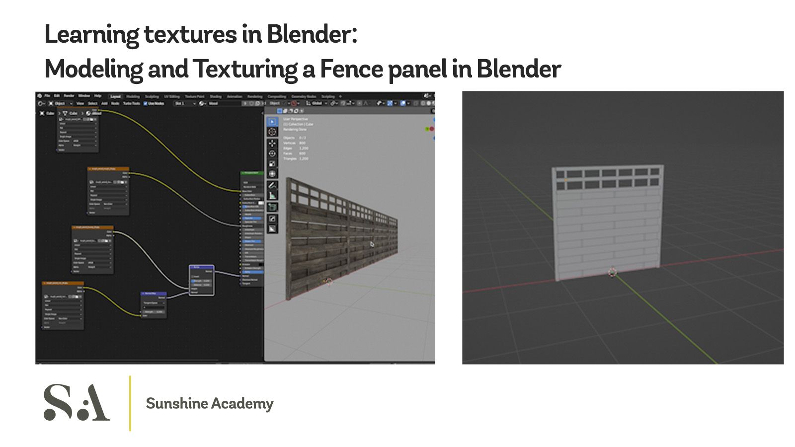 Learning textures in Blender: Modeling and Texturing a Fence panel in ...