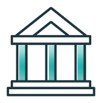Minimalist illustration of a generic government building