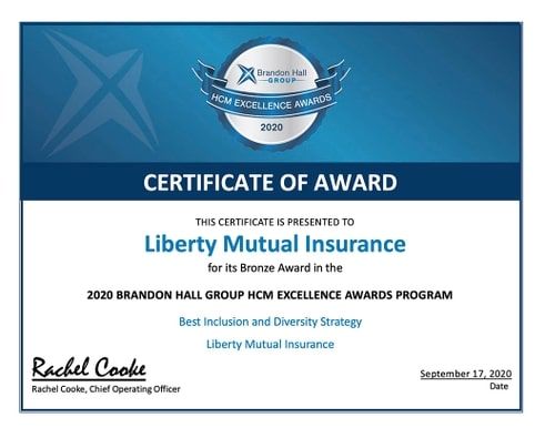 liberty mutual insurance award