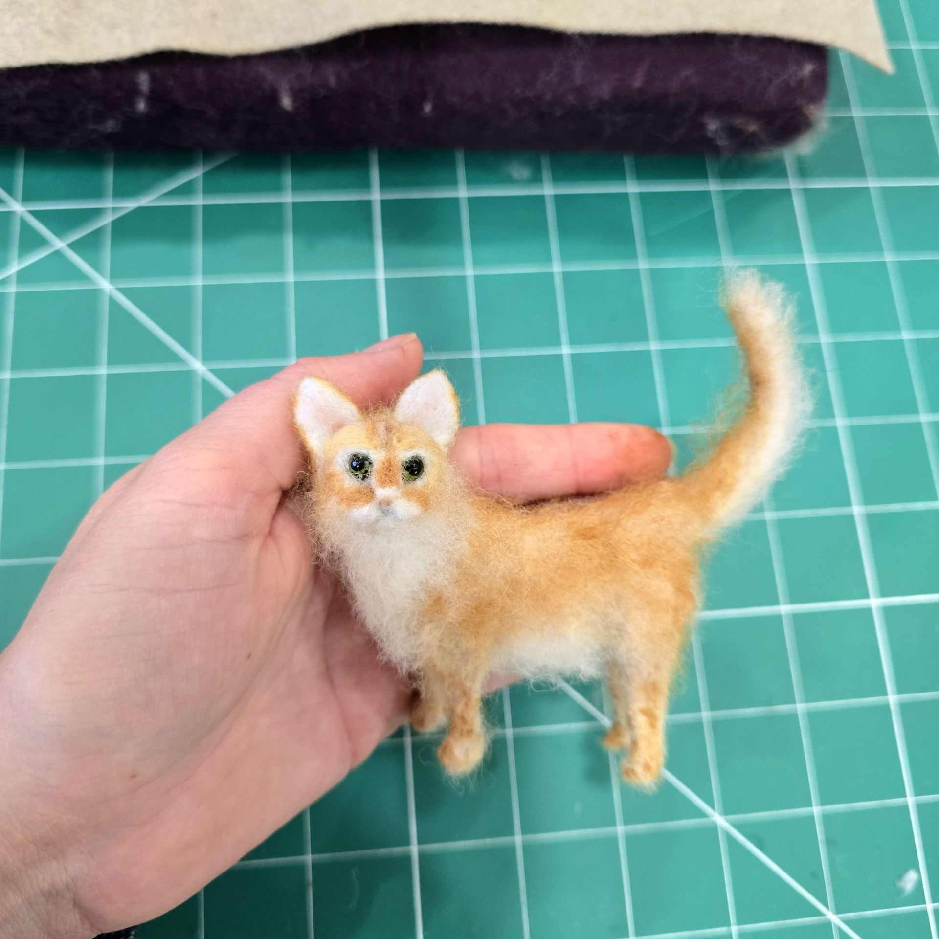 How to add fur to your needle felt creation 