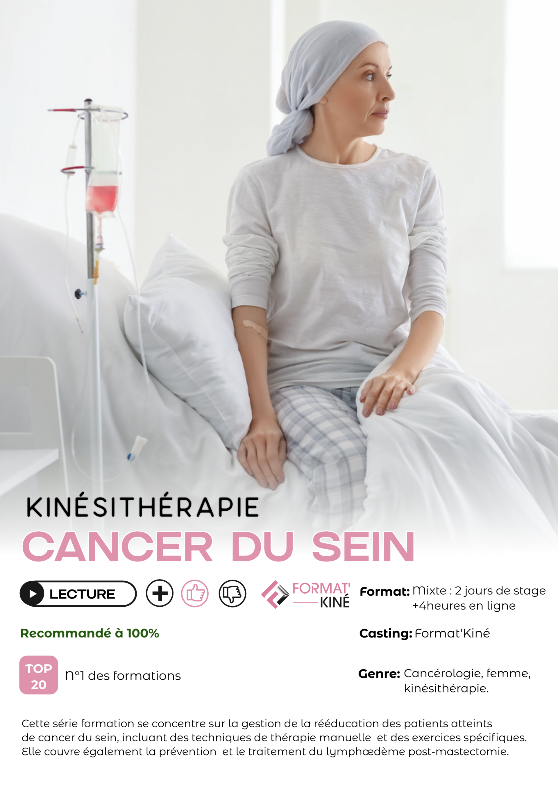 Infographie formation kinésithérapie : cancer du sein