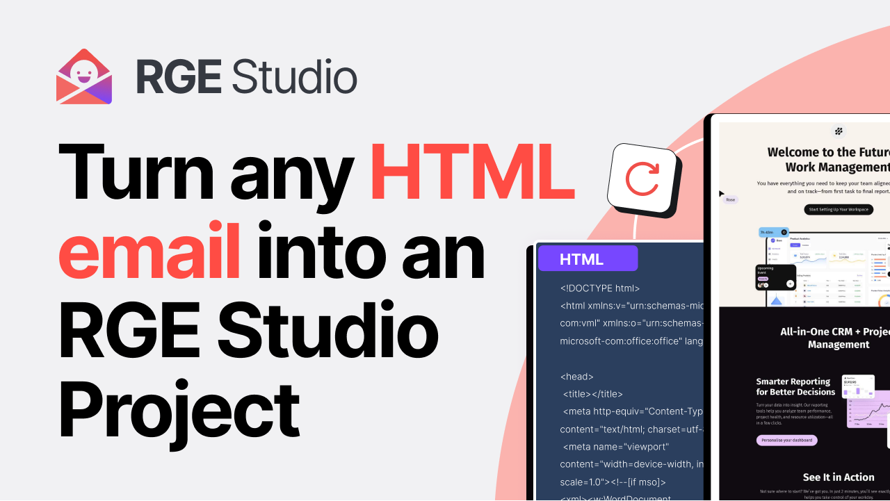 Import any HTML email to Beefree