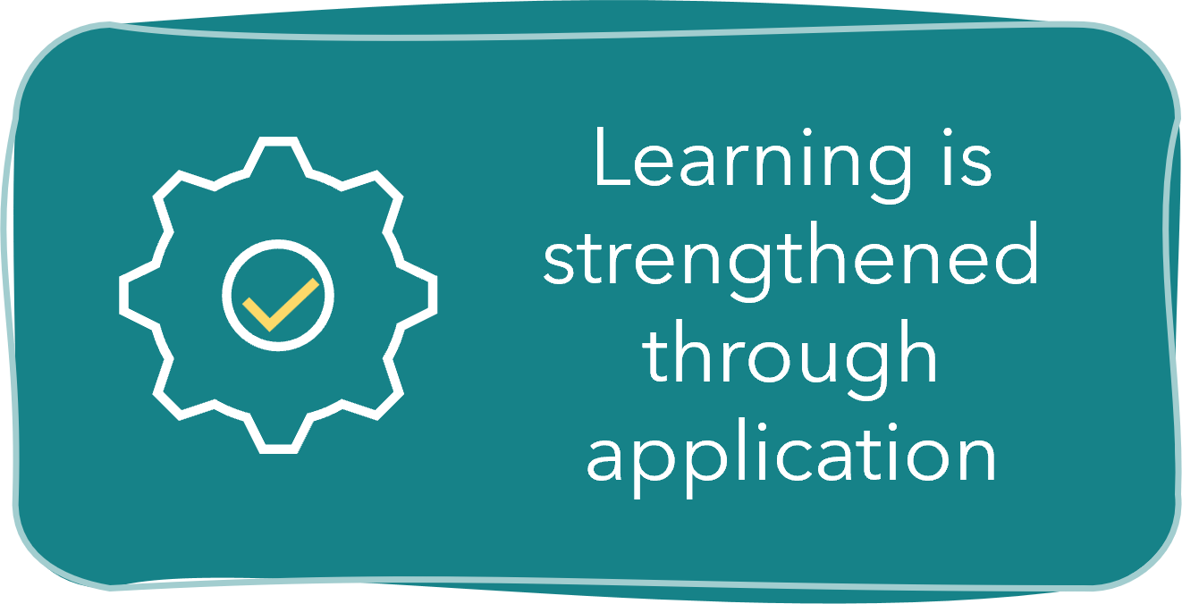Learning is strengthened through application