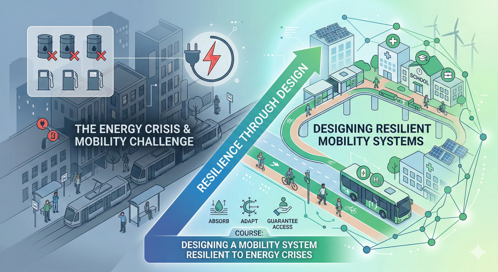Designing a Mobility System Resilient to the Energy Crises