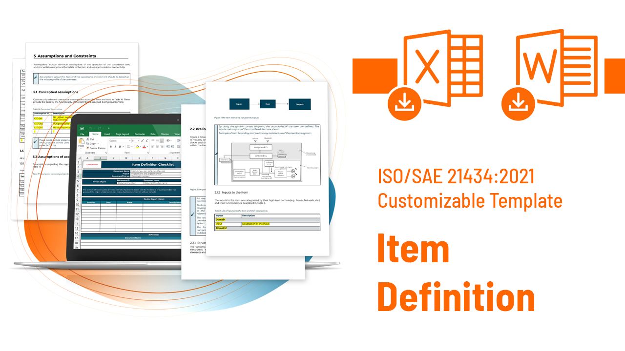 ISO/SAE 21434 Template Item Definition – Download Now!