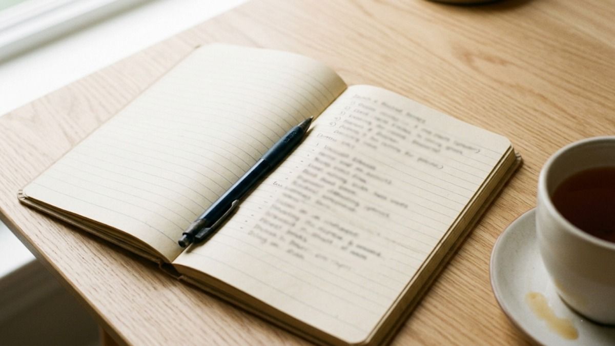 A minimalist infographic illustrating the "Error Log" process: tracking the question topic, identifying the error type, and planning the review.