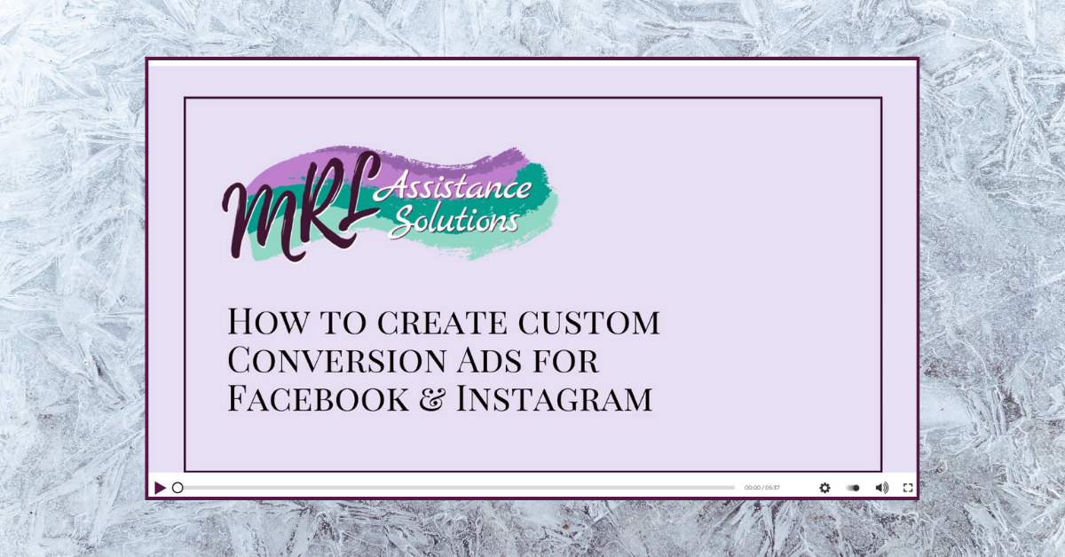 Facebook ads custom conversions