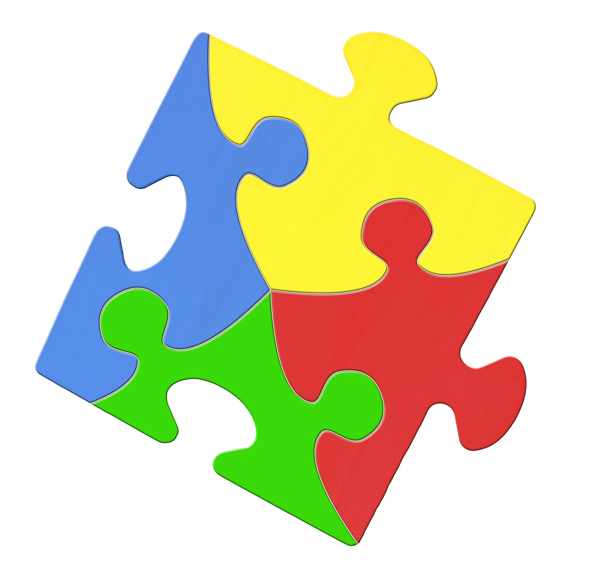 multi-coloured jigsaw piece