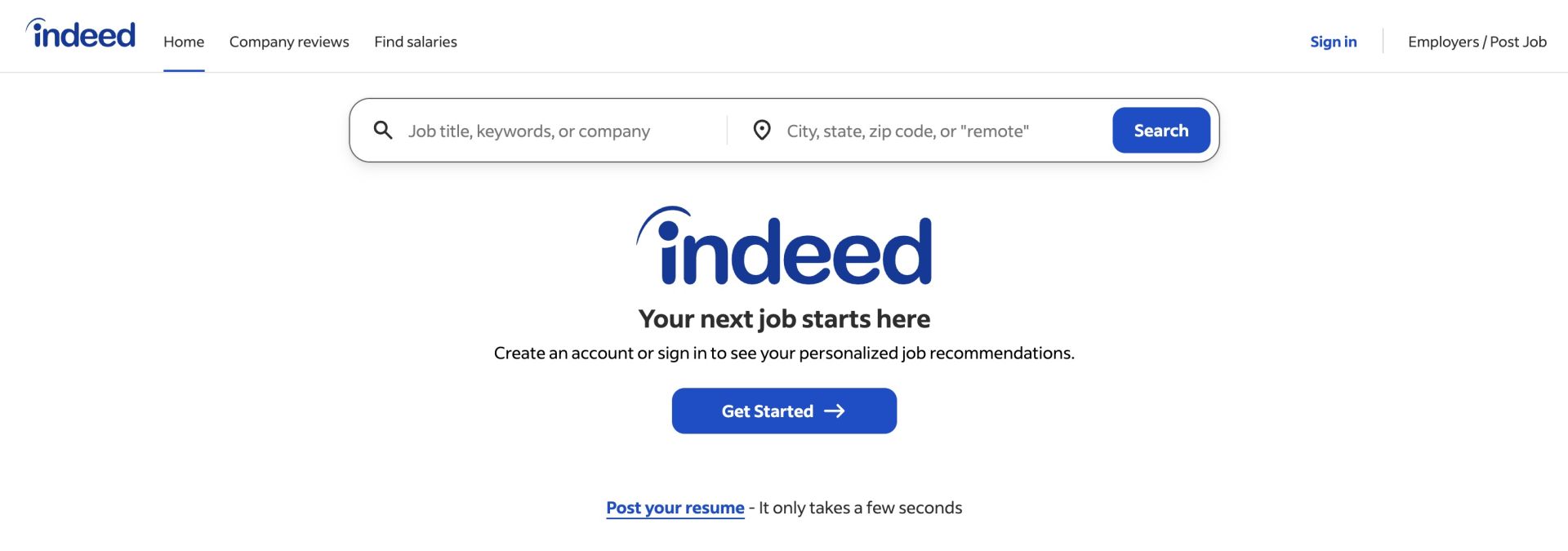 Indeed for remote job search