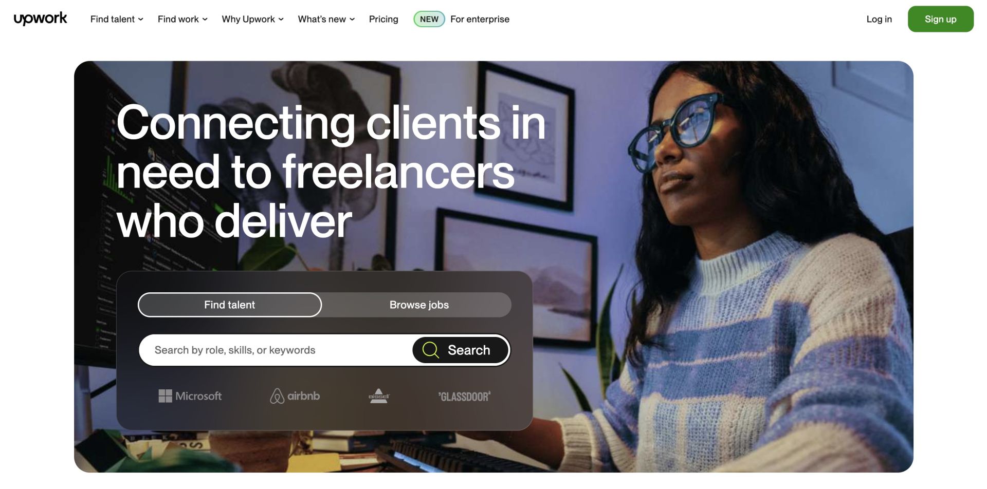 Upwork for remote job search