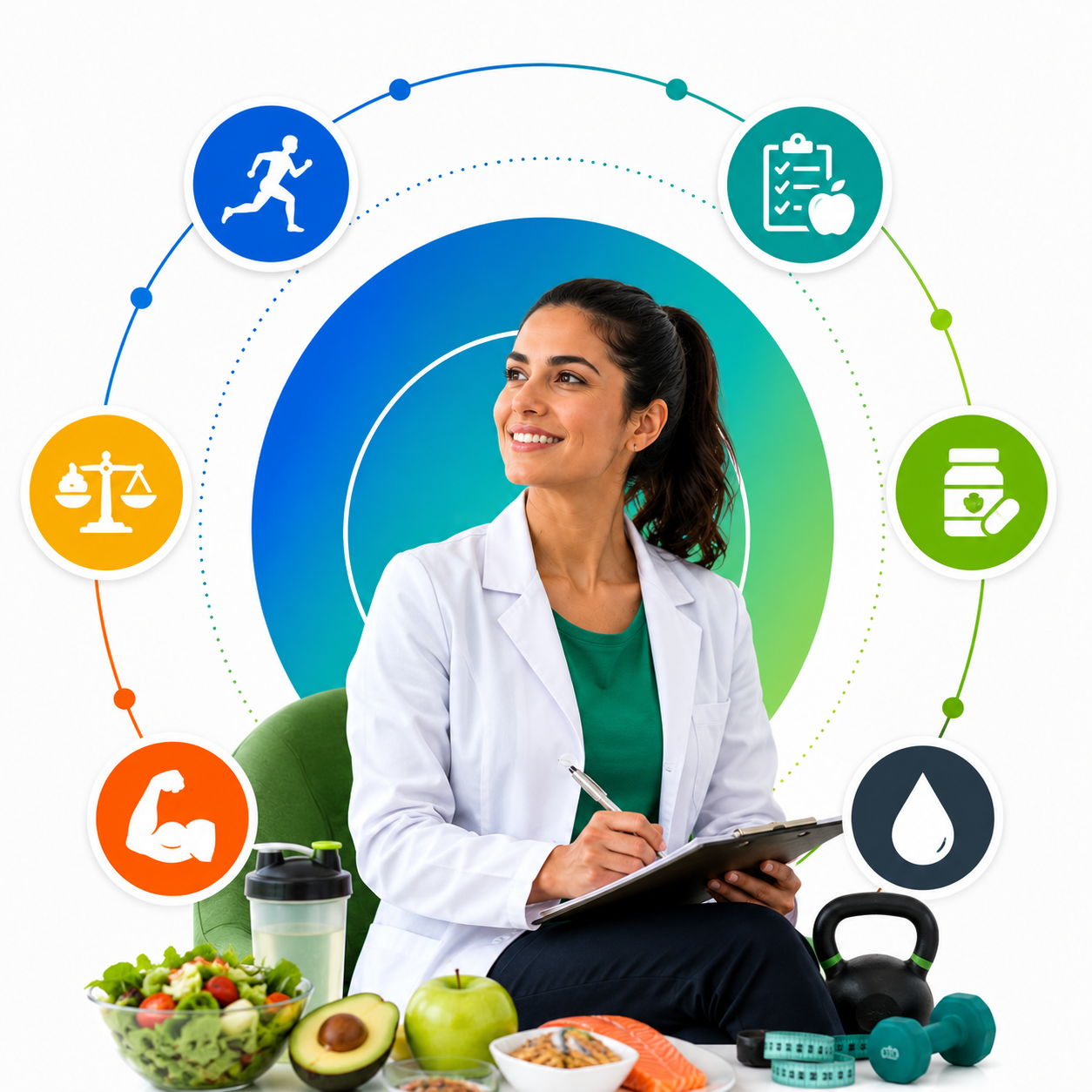 Profesional analizando resultados de evaluación clínica