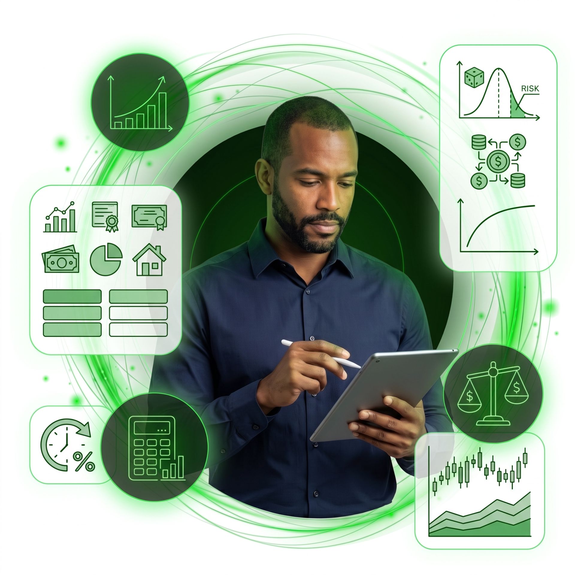 Persona analizando alternativas financieras