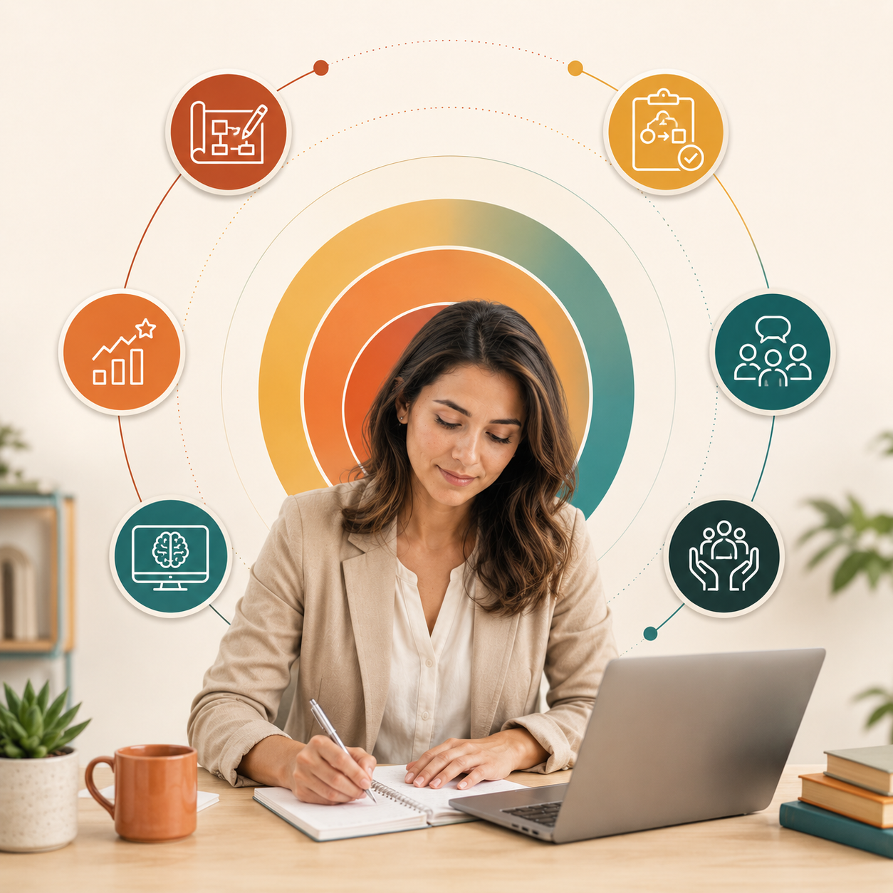 Profesional analizando resultados de evaluación clínica