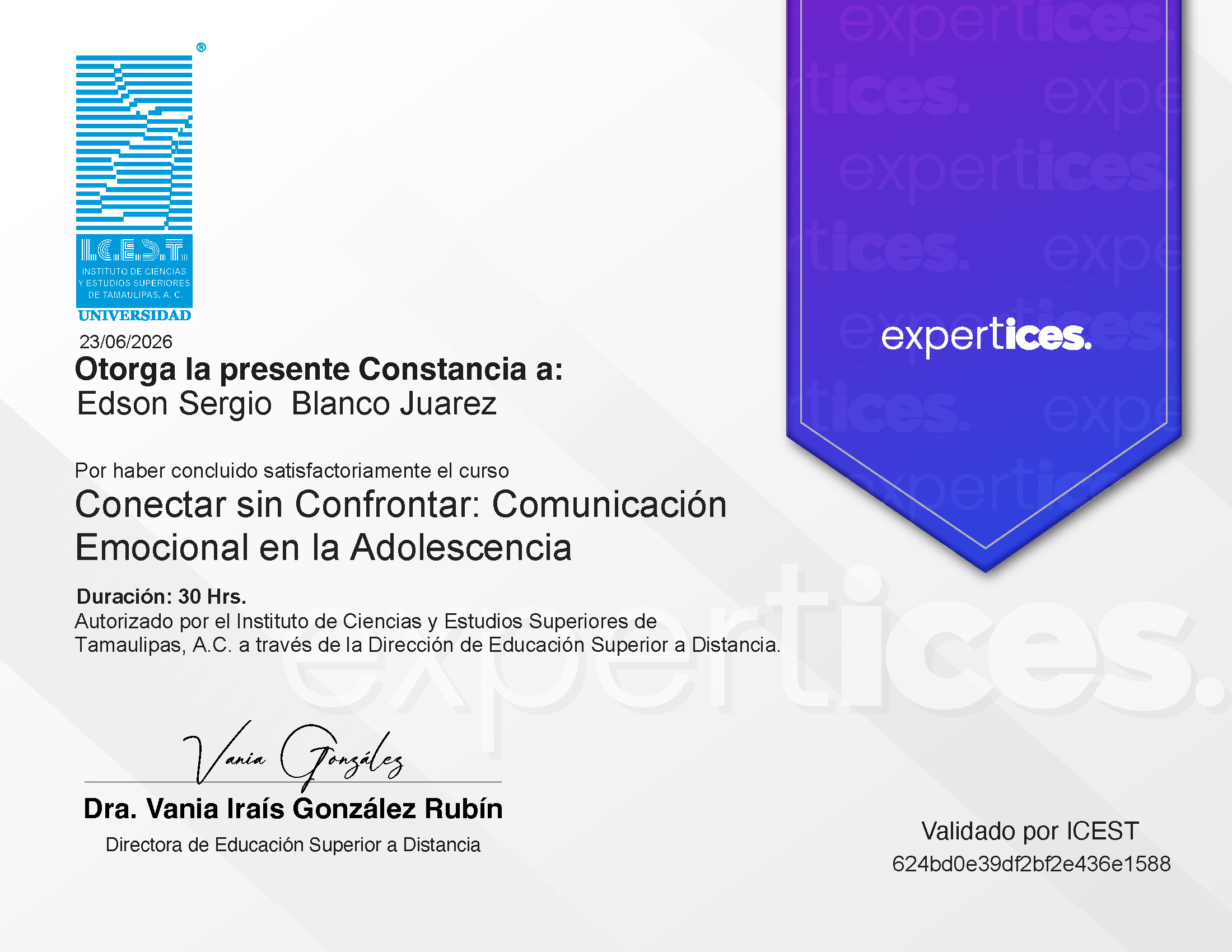 Constancia digital del curso Liderazgo Estratégico