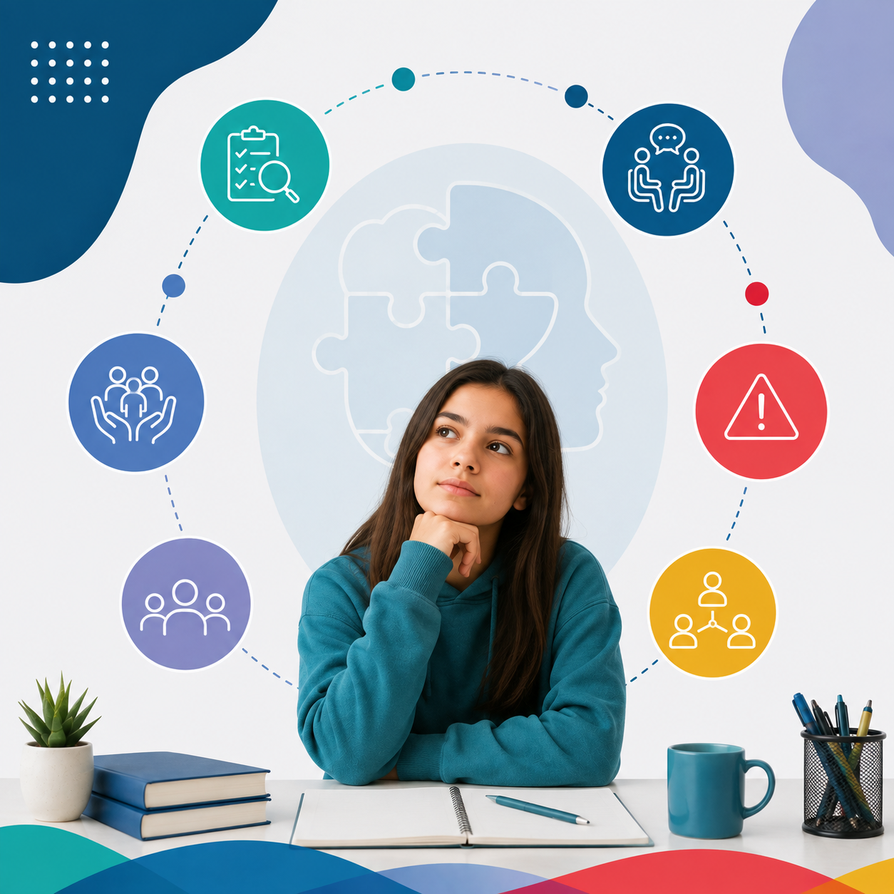 Profesional analizando resultados de evaluación clínica