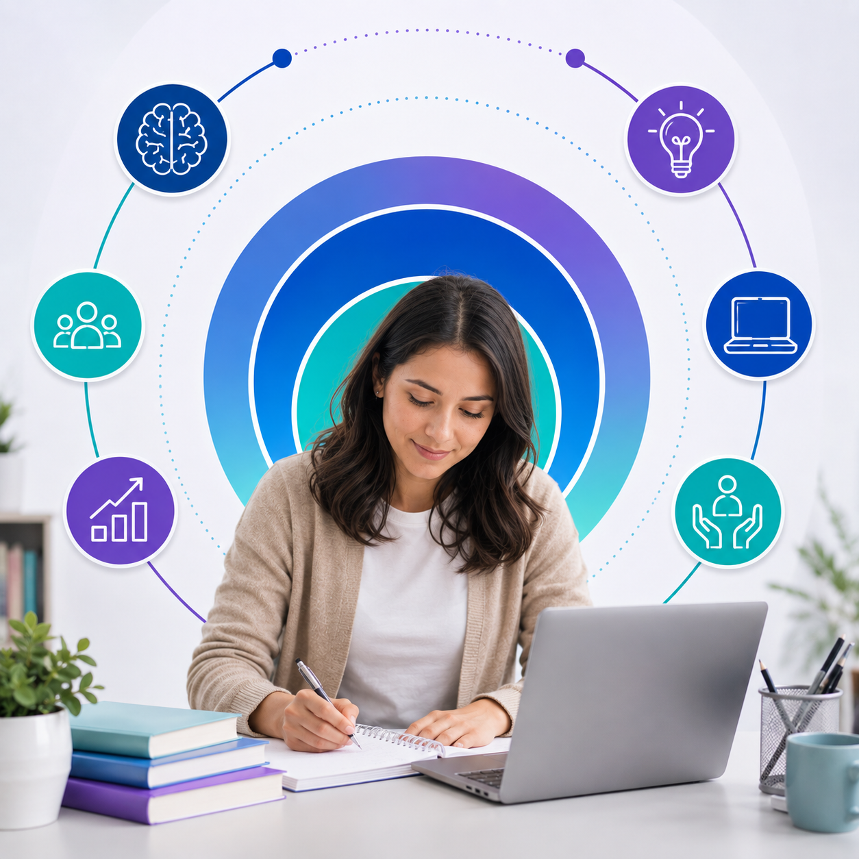 Profesional analizando resultados de evaluación clínica