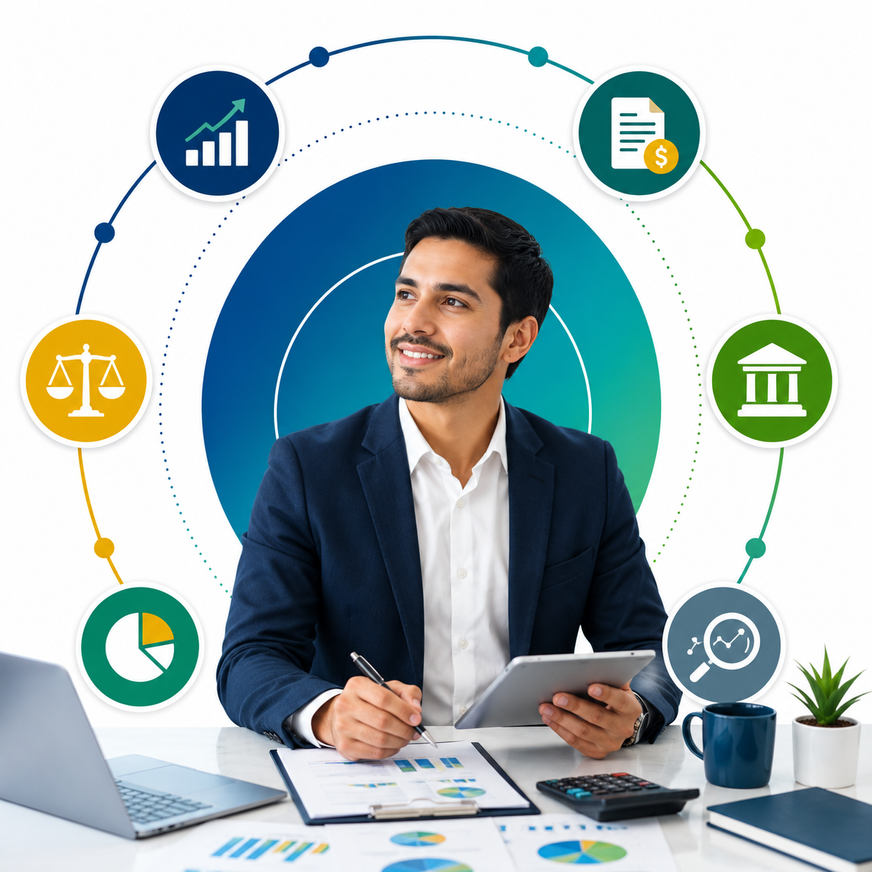 Profesional analizando resultados de evaluación clínica