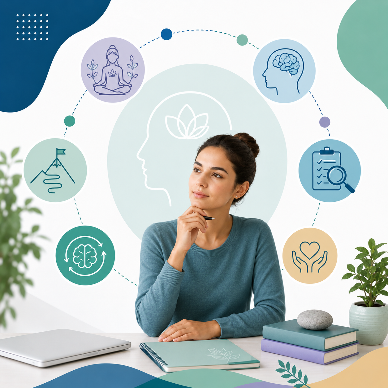 Profesional analizando resultados de evaluación clínica