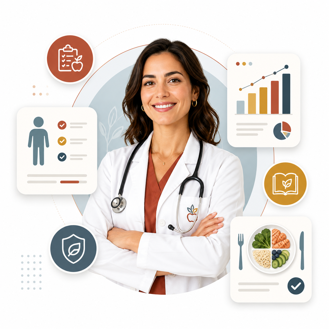 Profesional analizando resultados de evaluación clínica