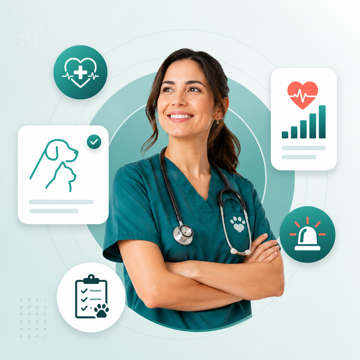 Profesional analizando resultados de evaluación clínica