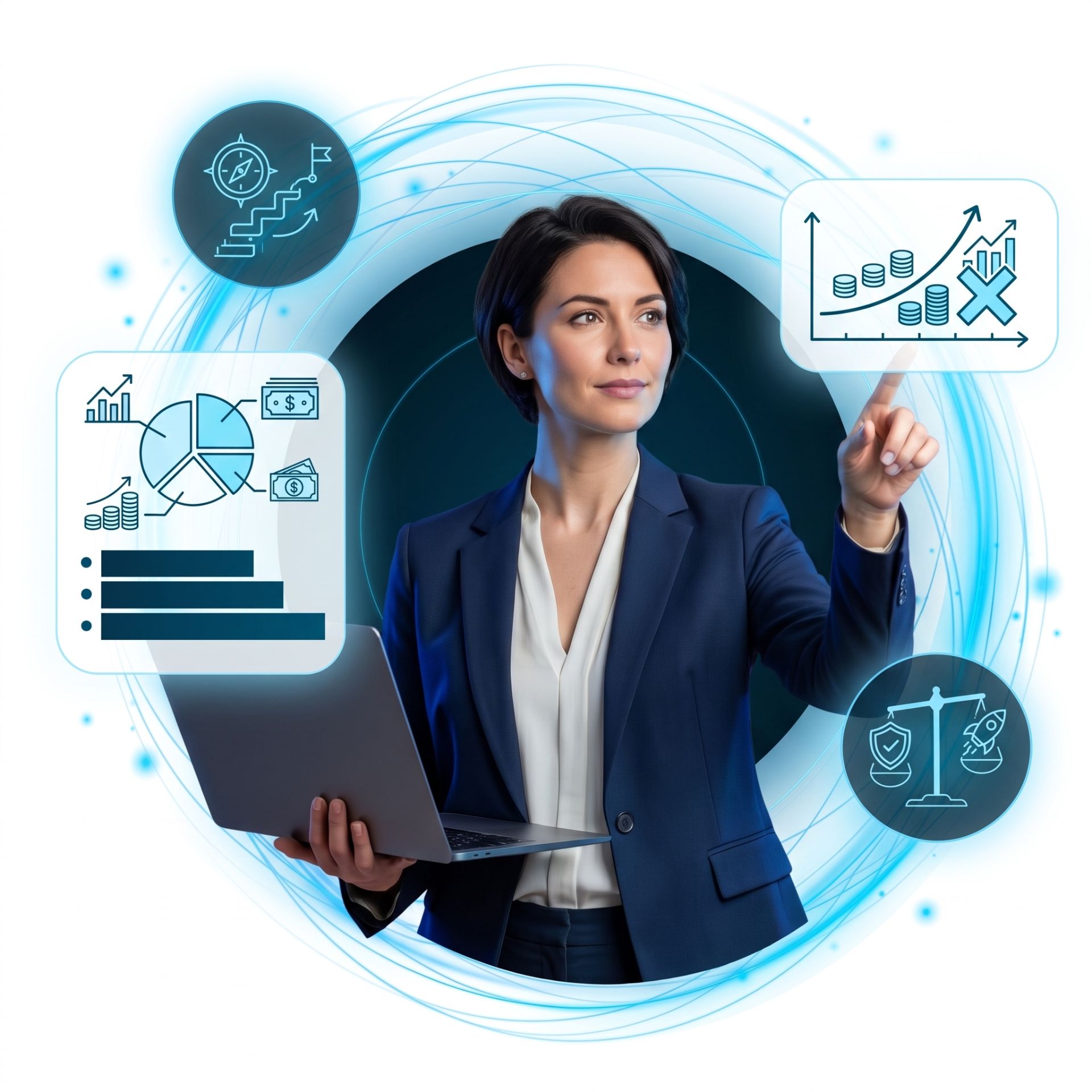 Persona diseñando una presentación profesional