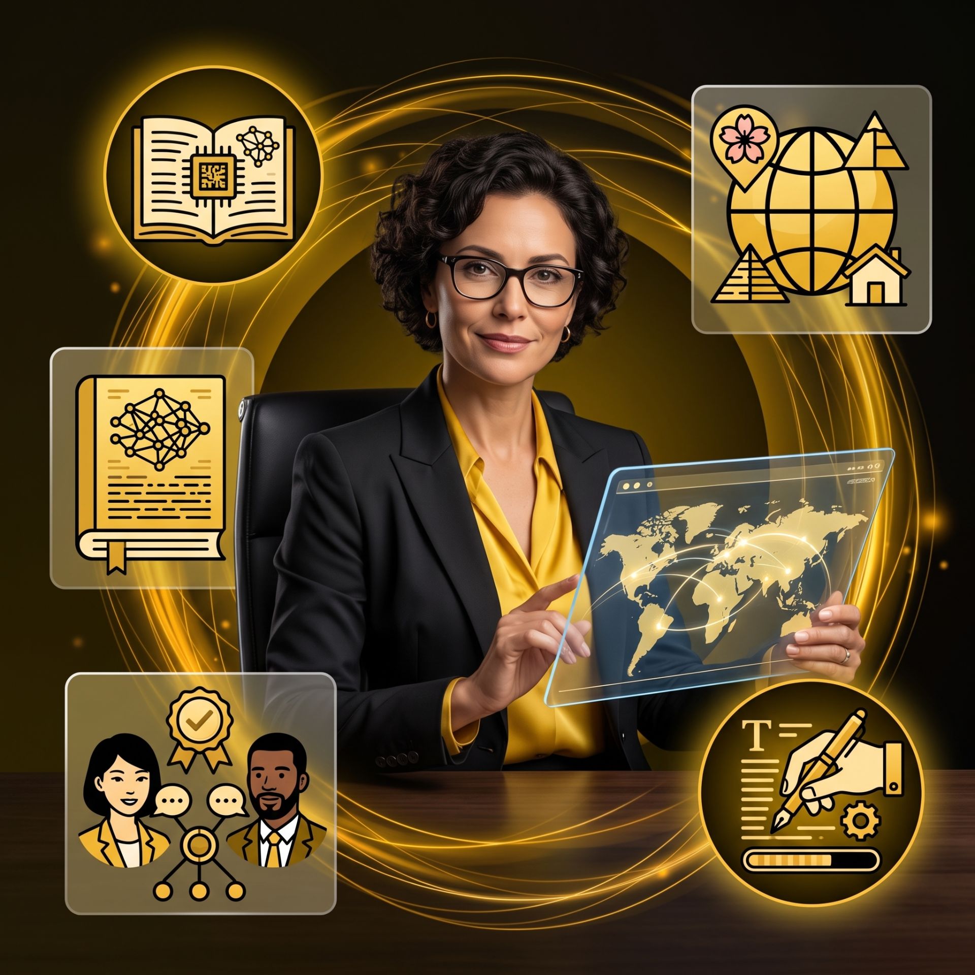 Persona trabajando en proyectos de traducción y localización