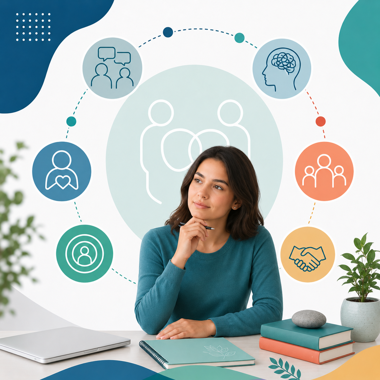 Profesional analizando resultados de evaluación clínica