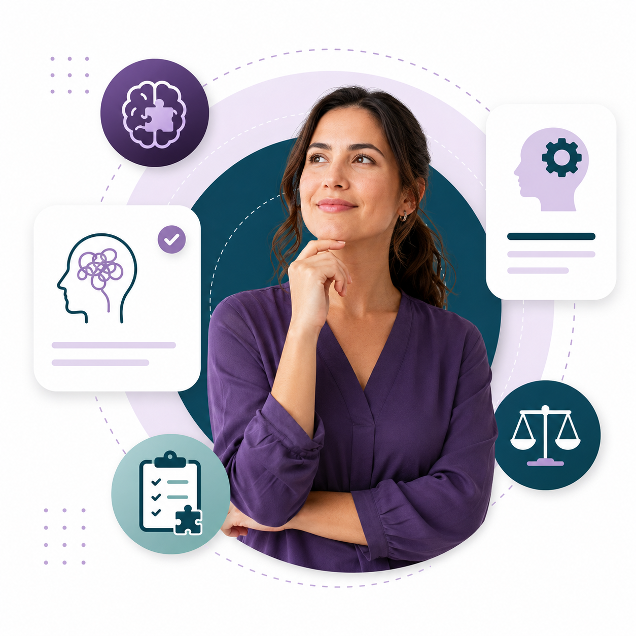 Profesional analizando resultados de evaluación clínica