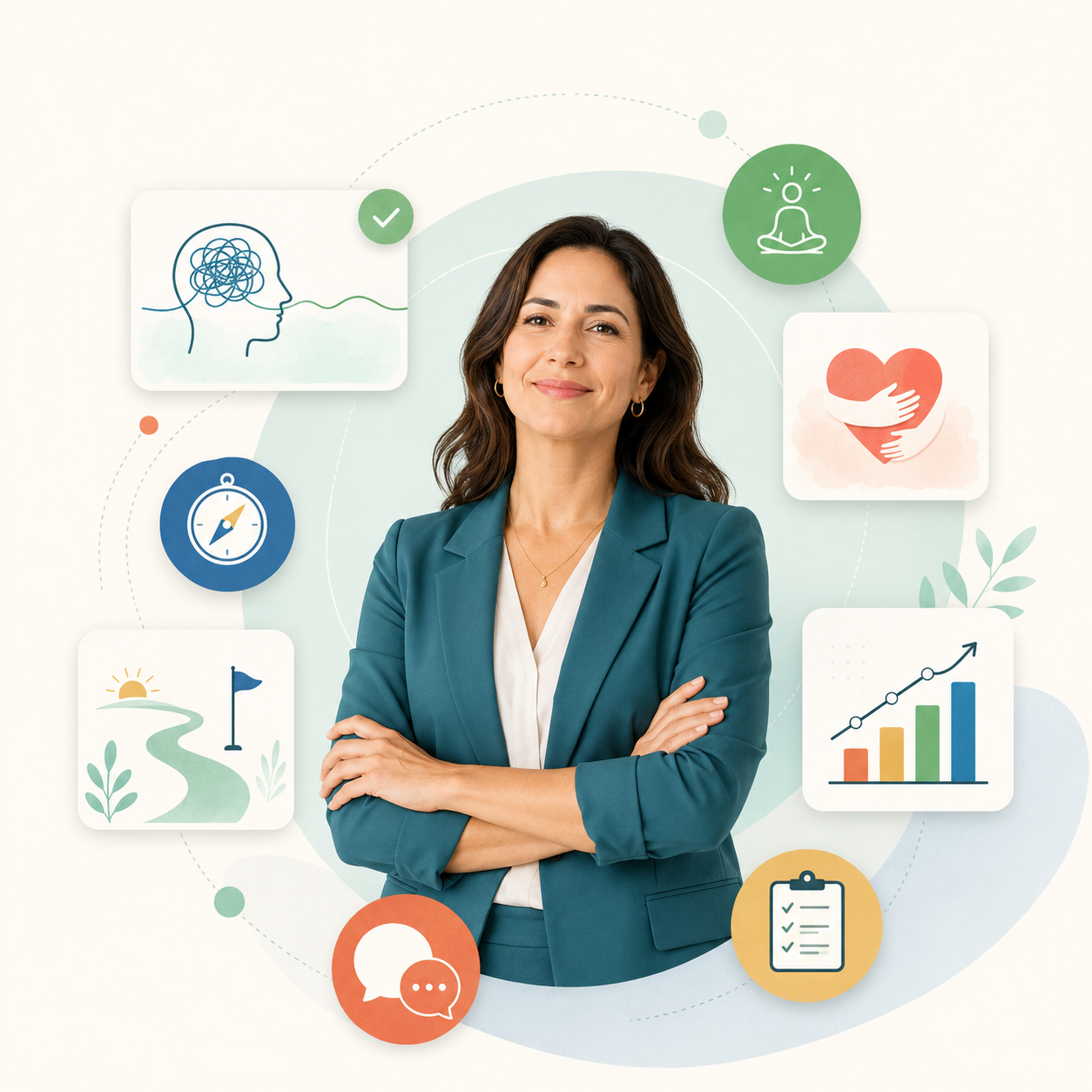 Profesional analizando resultados de evaluación clínica