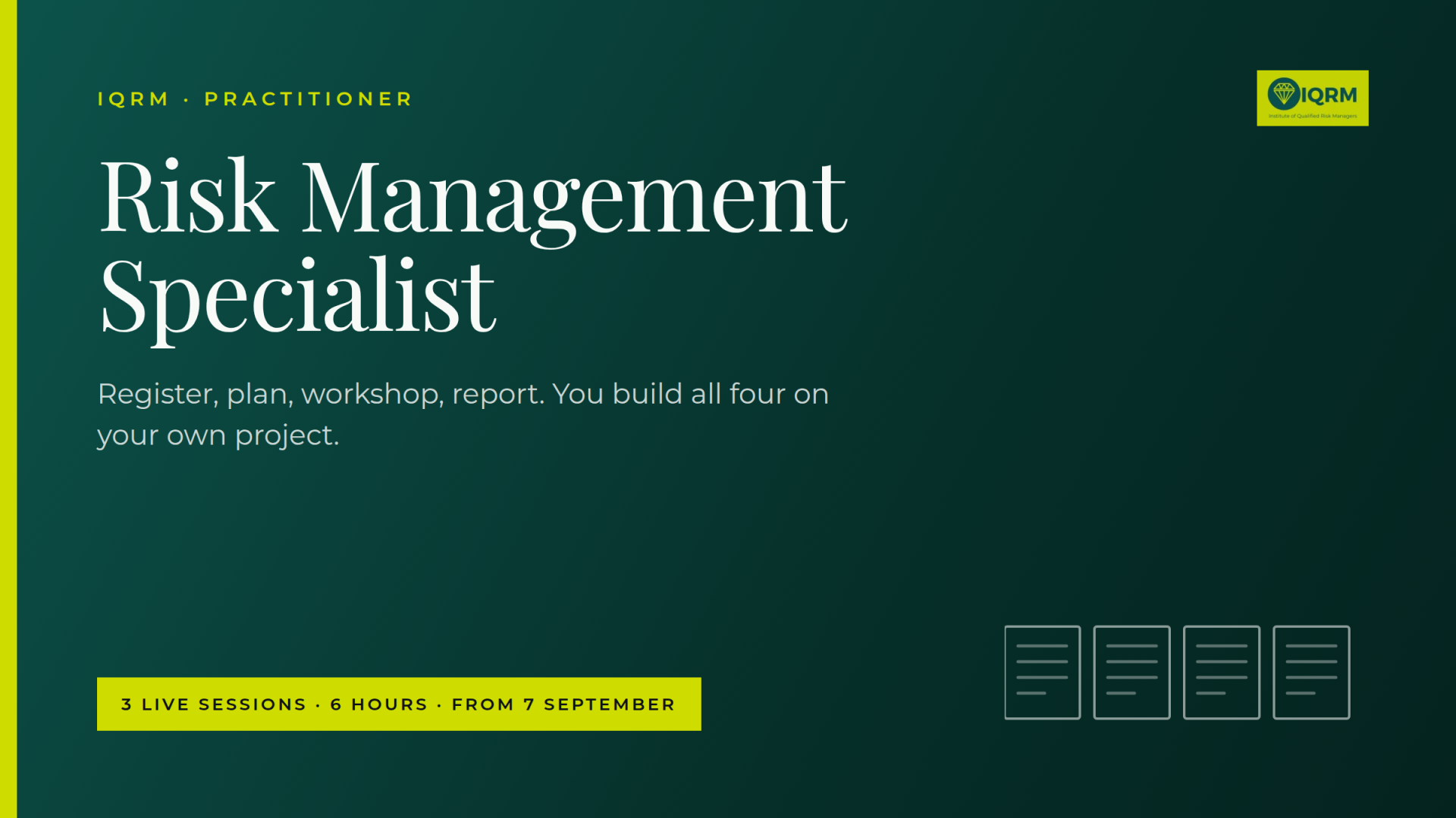 QRM Specialist course cover