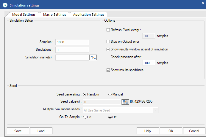 monte carlo simulation seed value