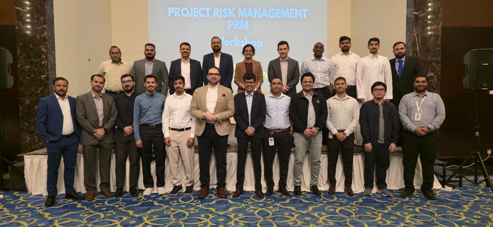 Full delegate cohort at an IQRM project risk management workshop