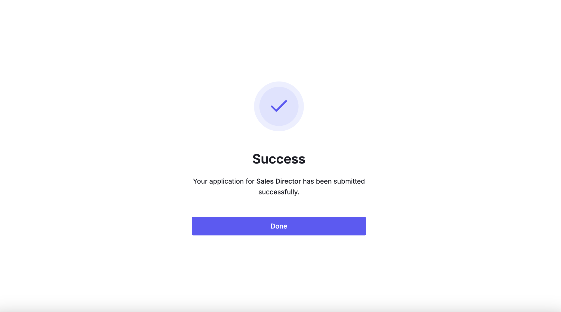 Success in application