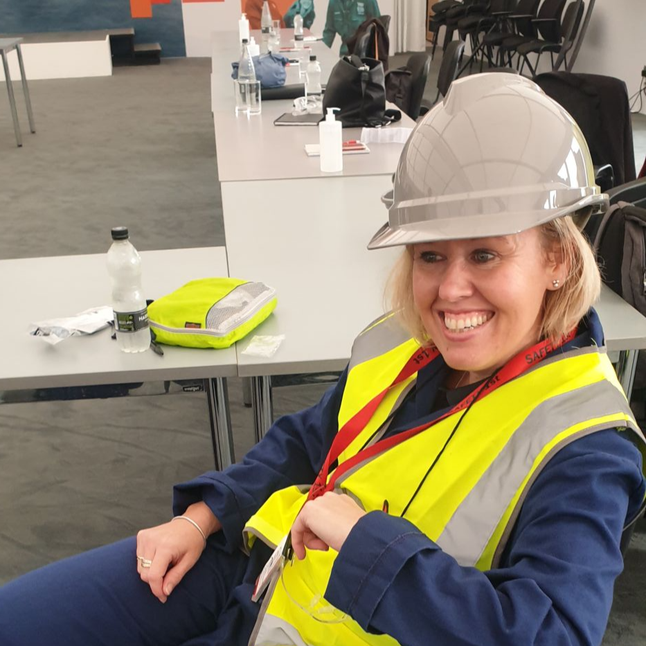 Tania Nicolson reviewing freight operations with a client