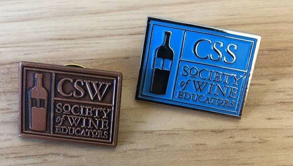 Society of Wine Educators CSW and CSS pins