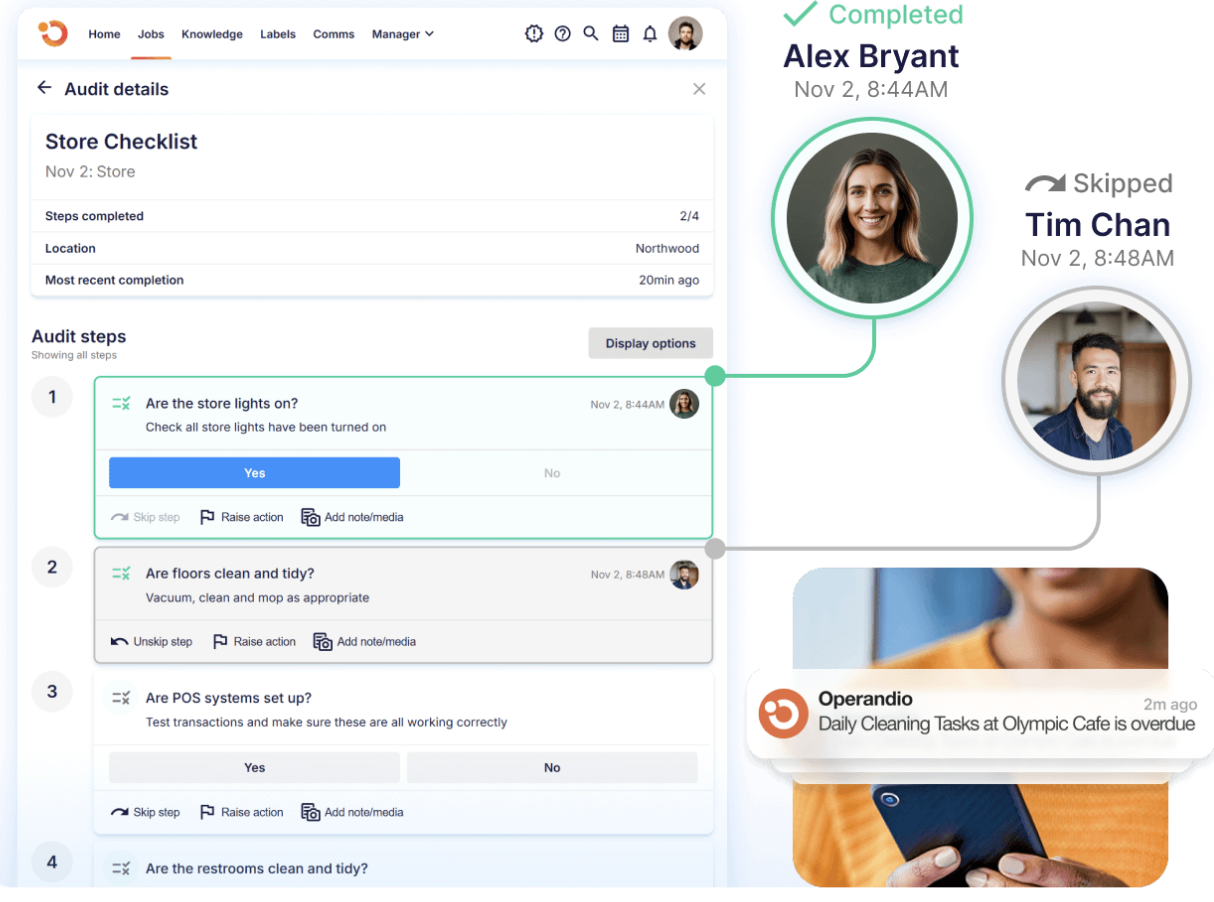 Task and checklist view
