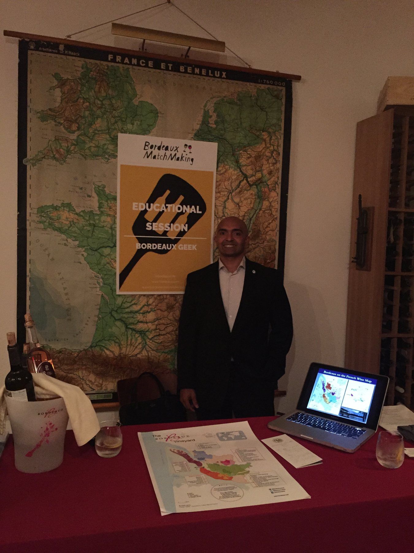 Dr. Gershwin Narraidoo at a Bordeaux educational session