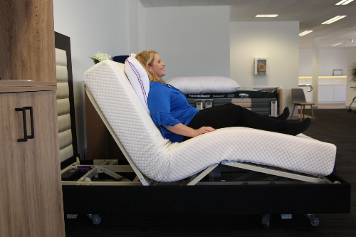 adjustable bed raised