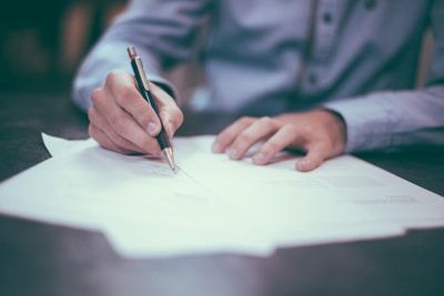 writing on documents