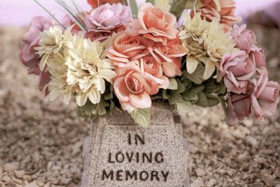 grave with flowers