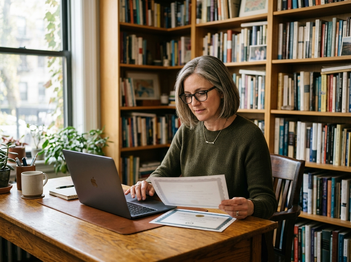 Psychologist reviewing continuing education requirements and CE hours guide