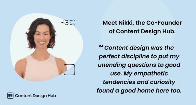 An image of Content Design Hub Co-Founder Nikki Fiedler.