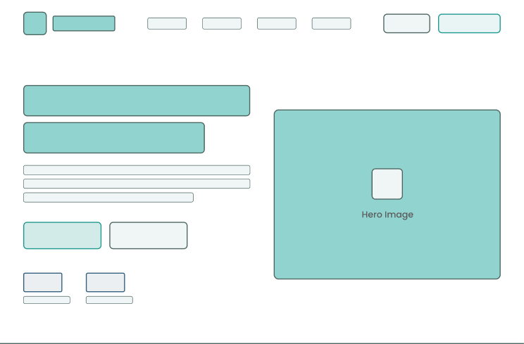 Page template design: low fidelity prototype