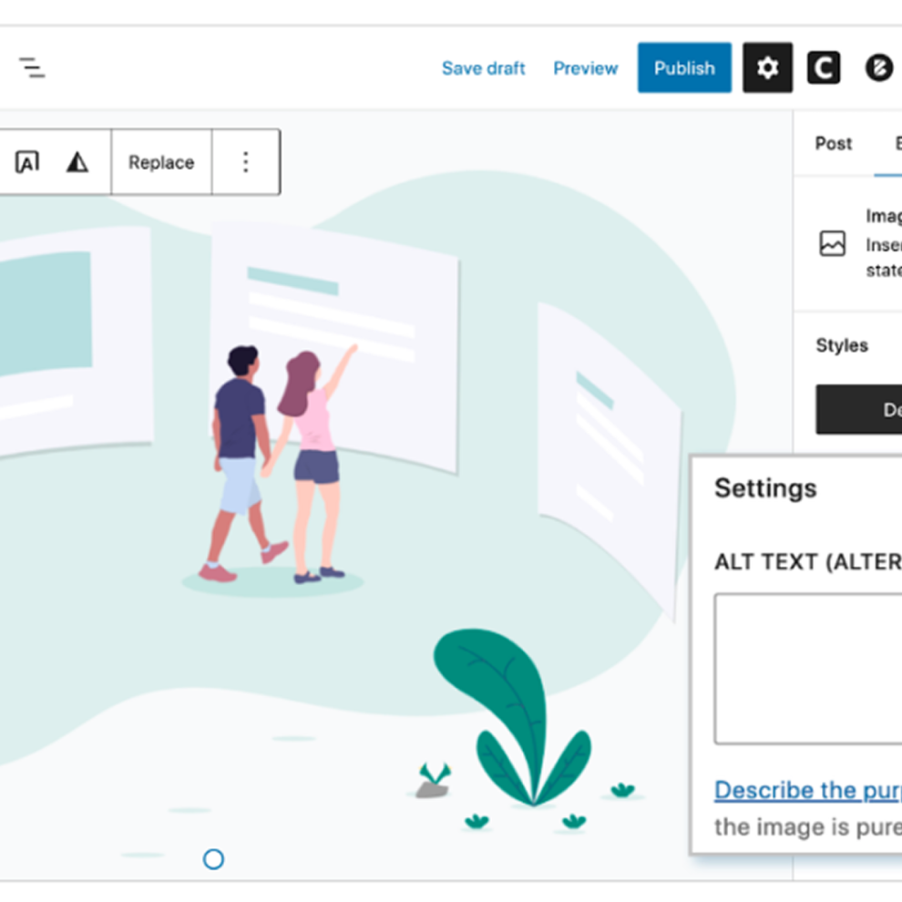Content Management System editing mode for a web page.