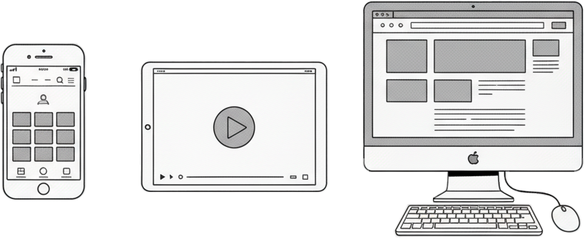 Téléphone, tablette et ordinateur