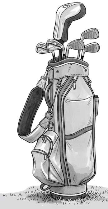 Sac et clubs de golf