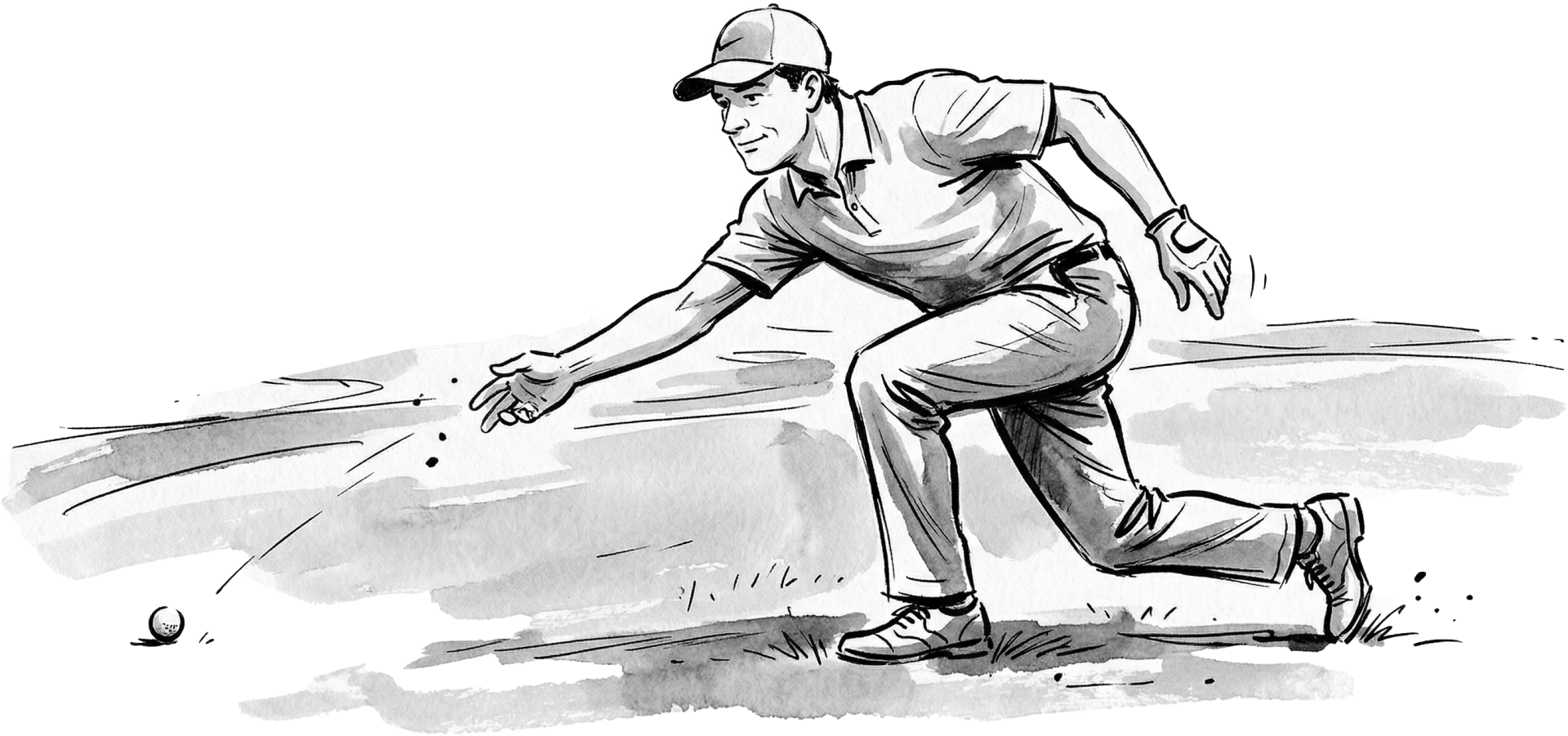 lancer la balle au putter