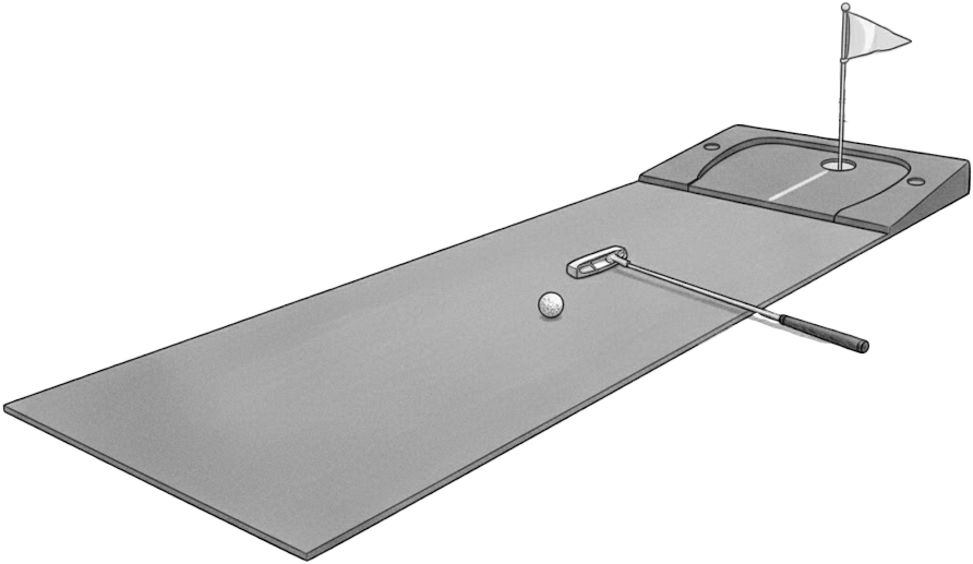 Tapis de putting maison